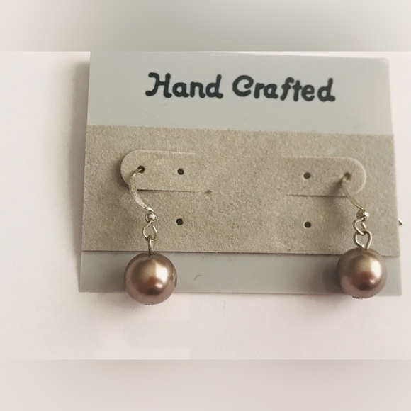 New Faux Pearl Earrings Handmade by American Artist - Picture 2 of 12